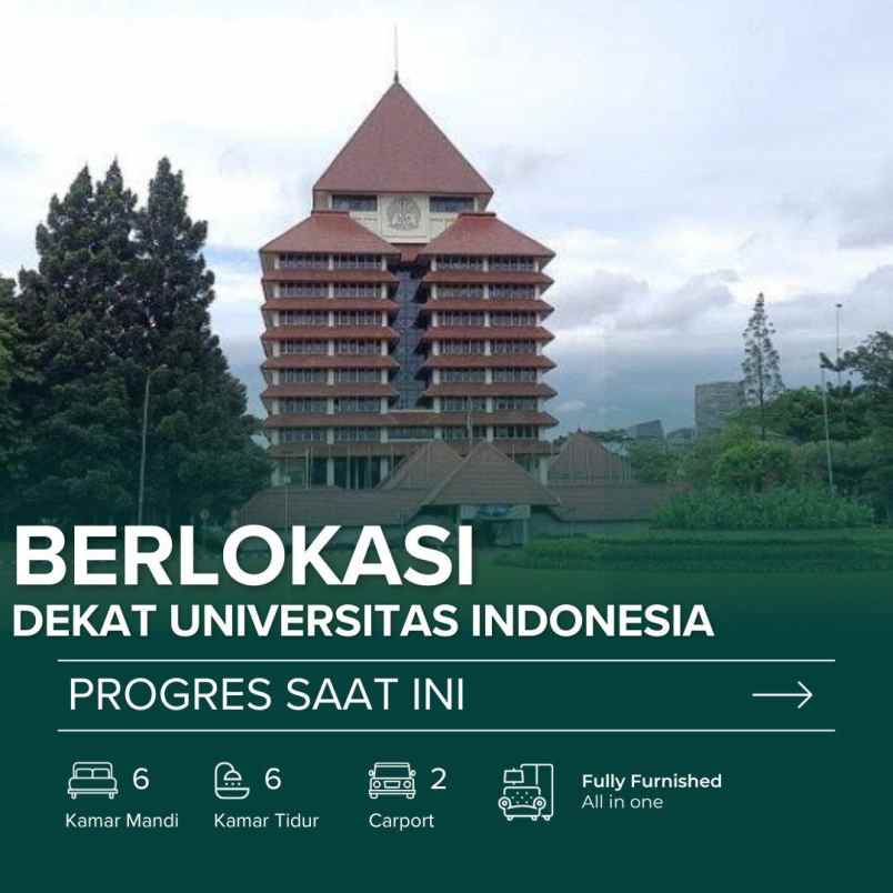 dijual kos kosan depok vokasi kutek ui