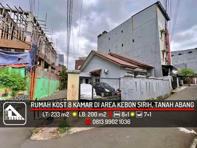 dijual kost kebon sirih tanah abang