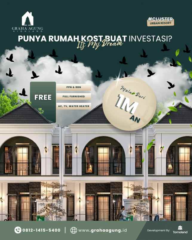 dijual kost merjosari kec lowokwaru
