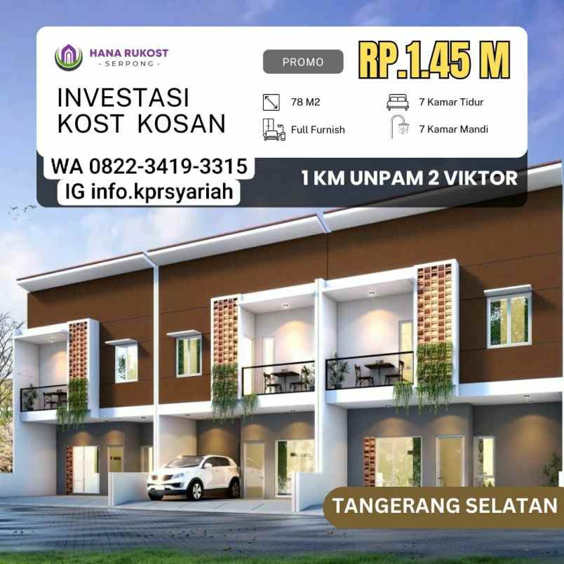 dijual kost pamulang