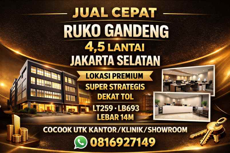 dijual ruko gudang kantor jakarta selatan