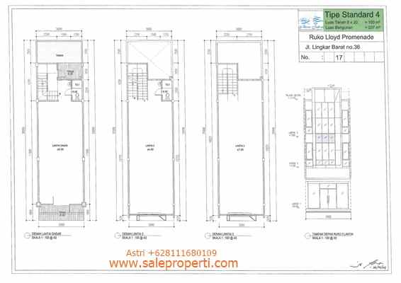 dijual ruko gudang kantor jalan alam sutera boulevard