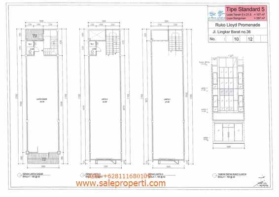 dijual ruko gudang kantor jalan alam sutera boulevard