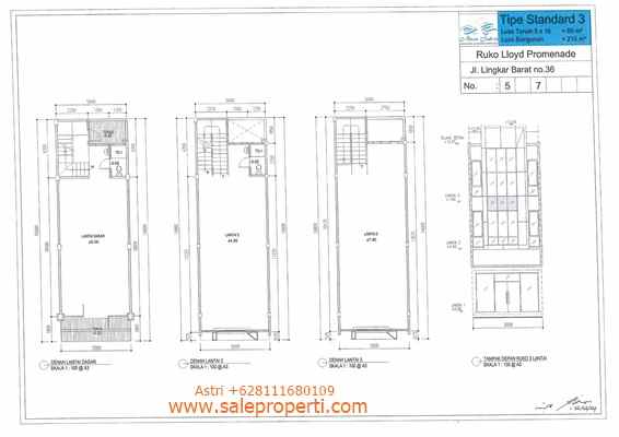 dijual ruko gudang kantor jalan alam sutera boulevard