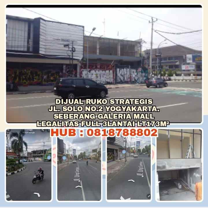 dijual ruko gudang kantor jalan solo no 2 yogyakarta