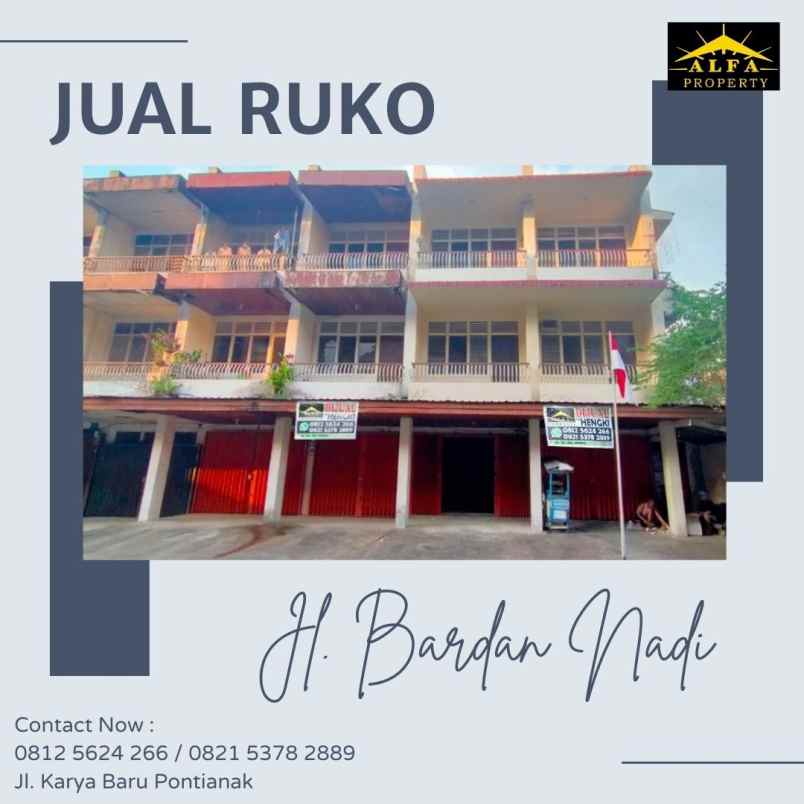 dijual ruko gudang kantor jl bardan nadi