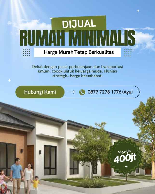 dijual rumah 1 lantai dekat cibubur sudah shm