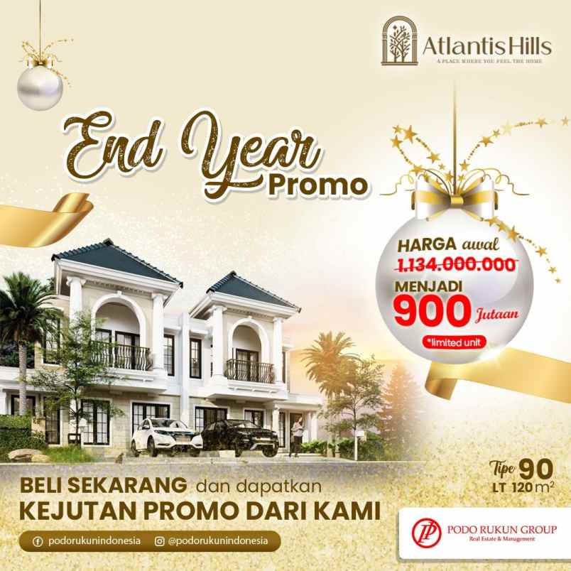 dijual rumah atlantis hill