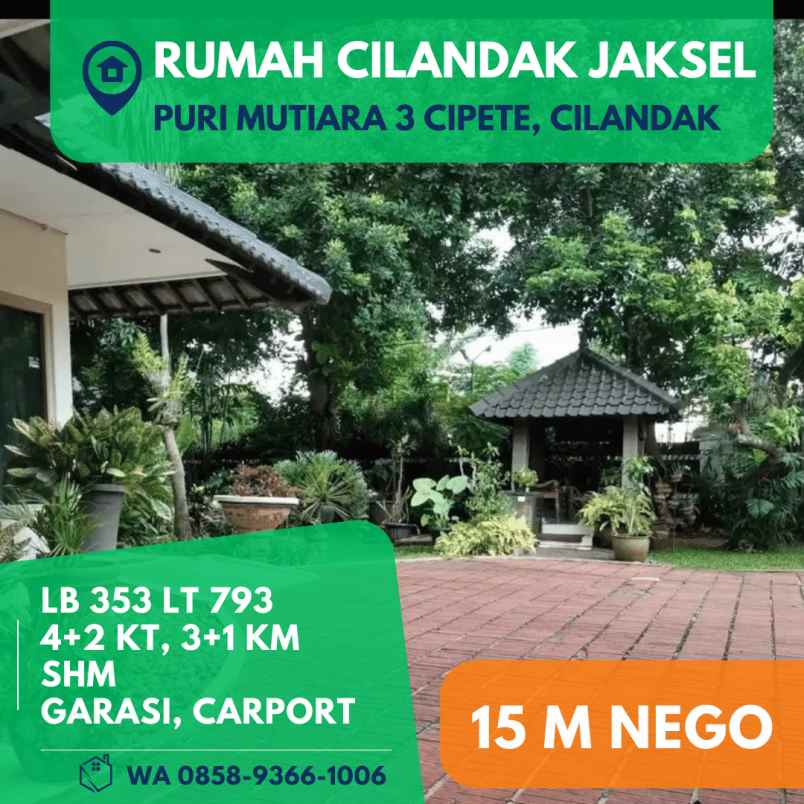 dijual rumah cipete