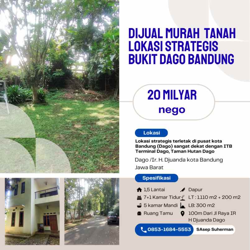 dijual rumah dago bandung jawa barat