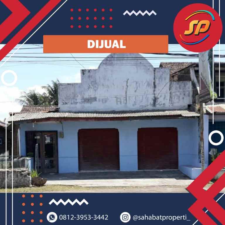 dijual rumah dan toko di dekat pasar sabtuan jember