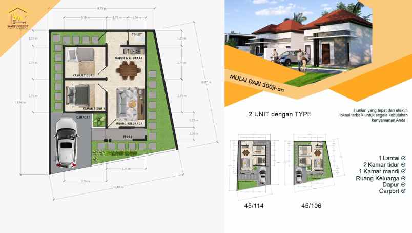 dijual rumah desa pare kranggan