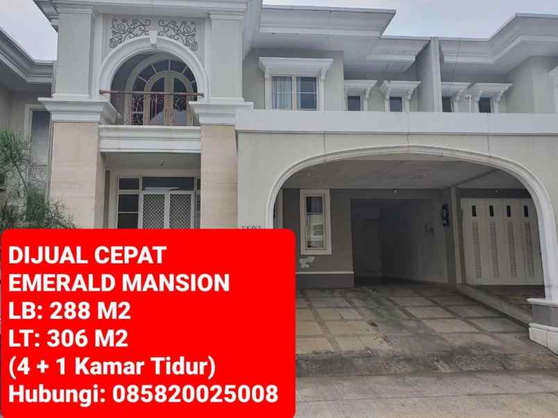 dijual rumah emerald mansion lippo cikarang