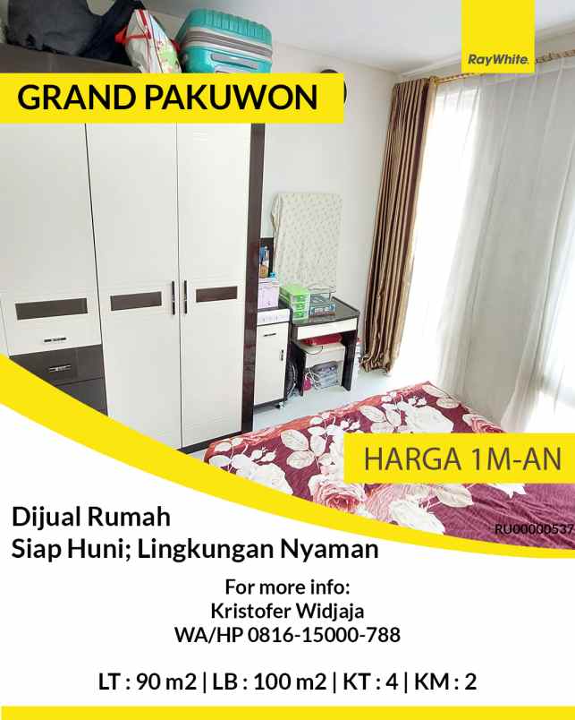 dijual rumah grand pakuwon surabaya