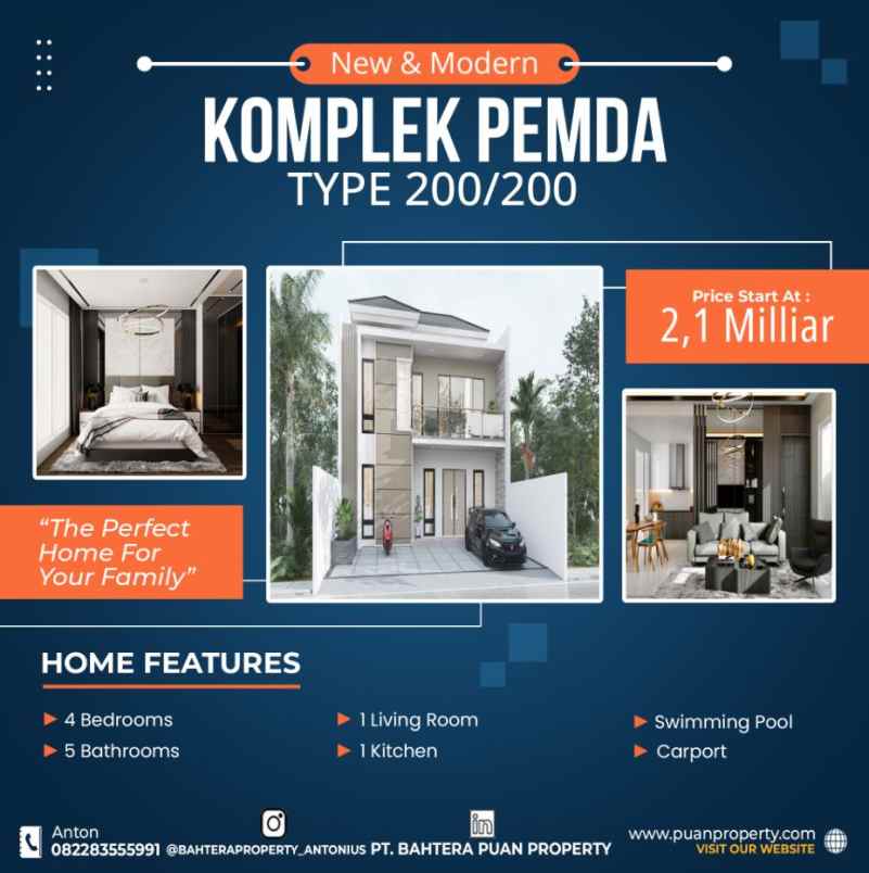 dijual rumah jalan cemara gading pekanbaru