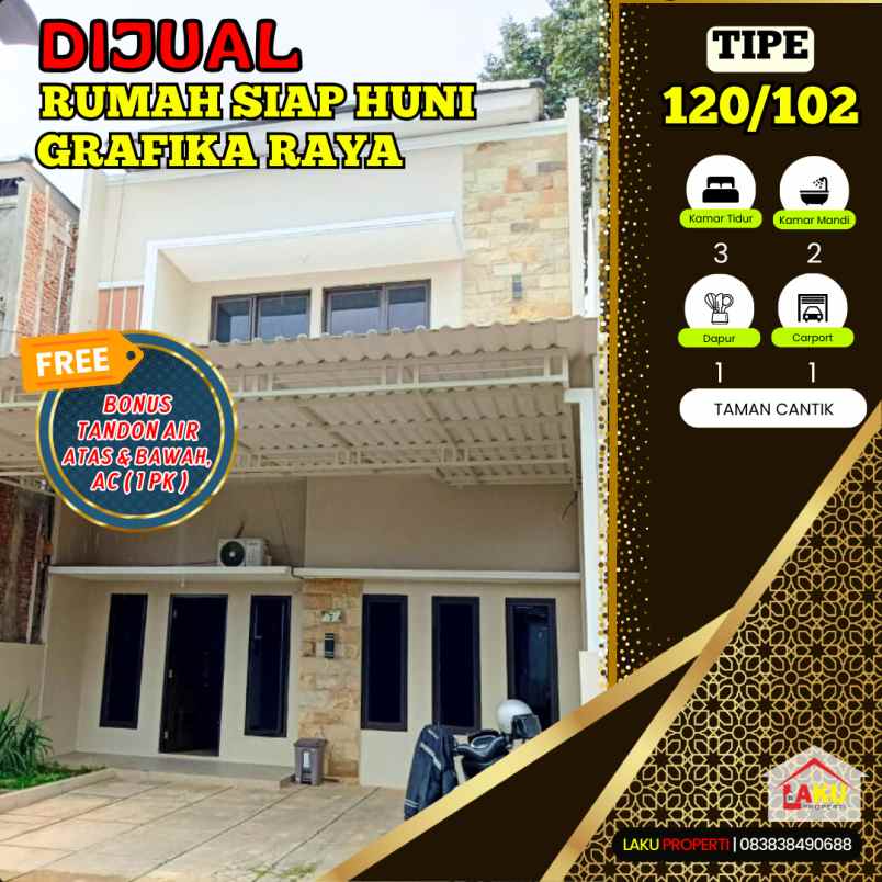 dijual rumah jalan grafika raya