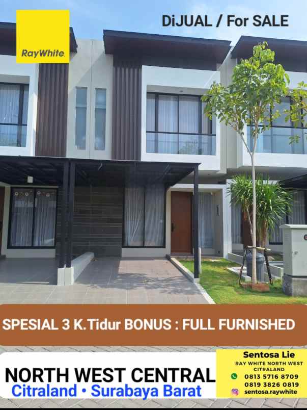 dijual rumah jalan north west central