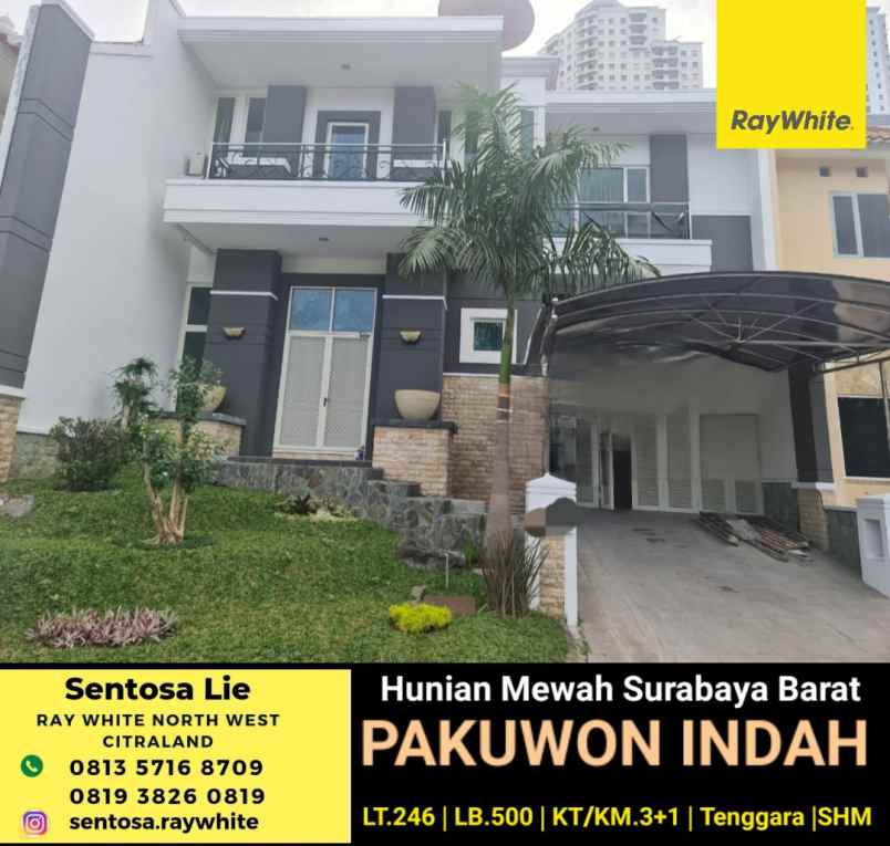 dijual rumah jalan pakuwon indah