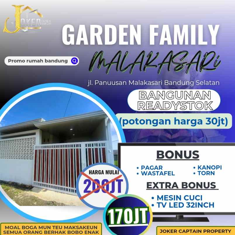 dijual rumah jalan paniisan malakasari