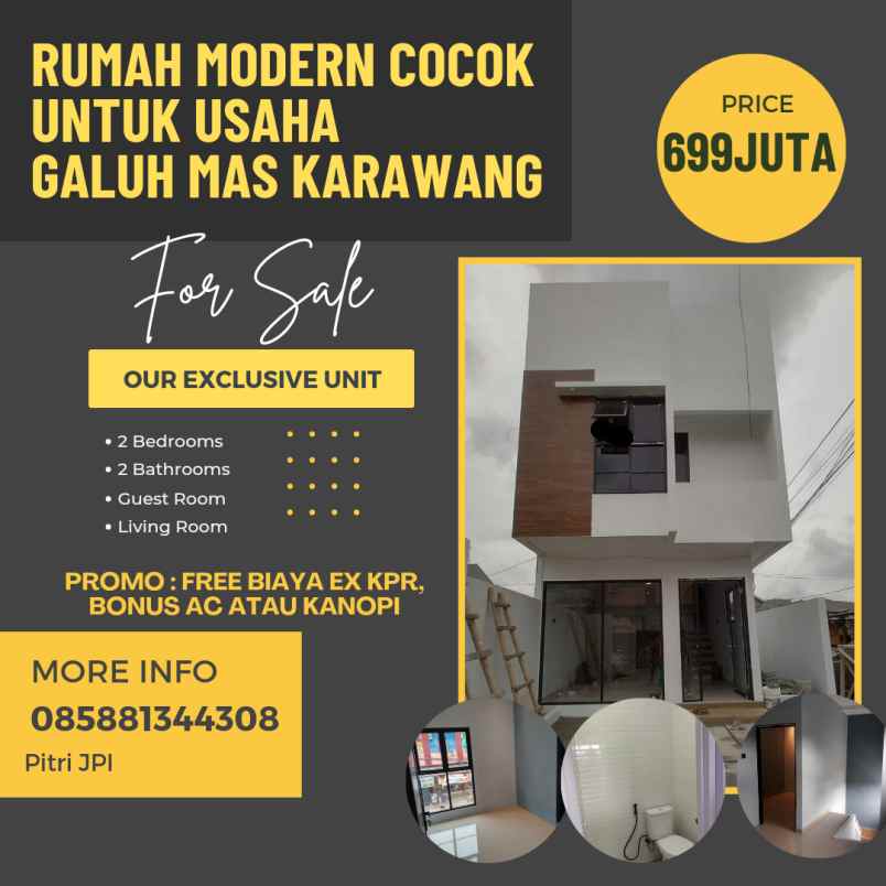 dijual rumah jalan raya peruri