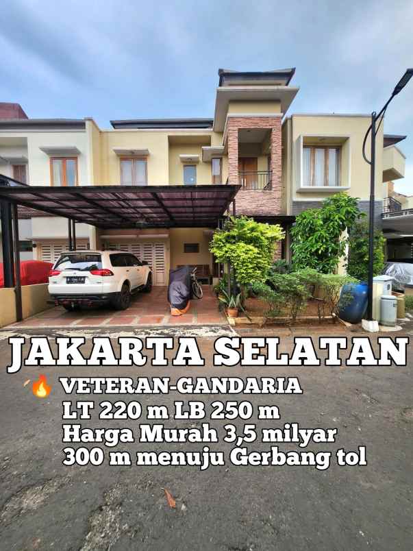 dijual rumah jalan raya veteran bintaro