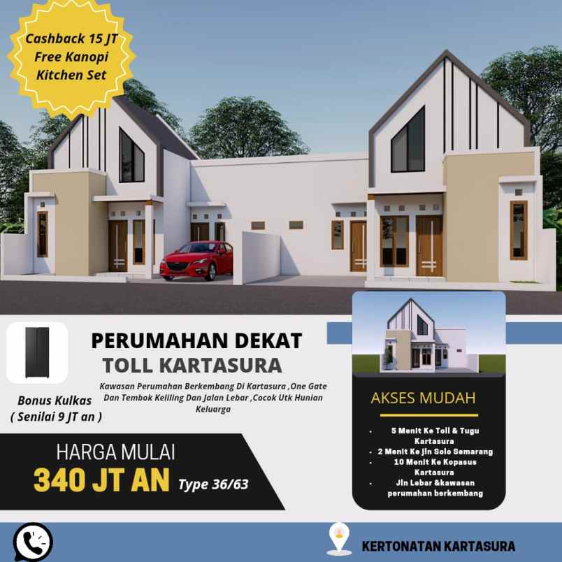 dijual rumah jl ketonatan kartasura