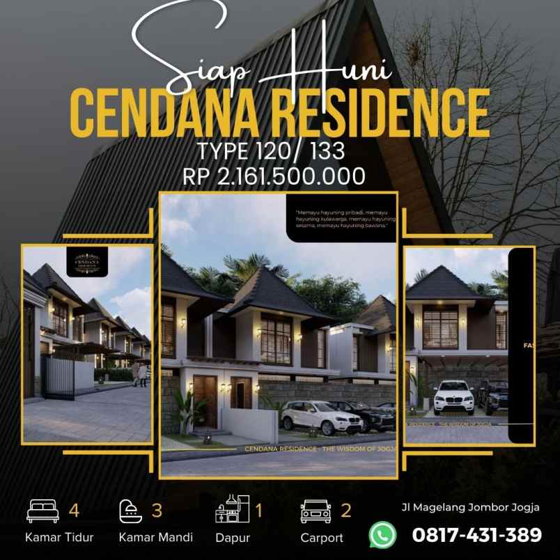 dijual rumah jl magelang jombor