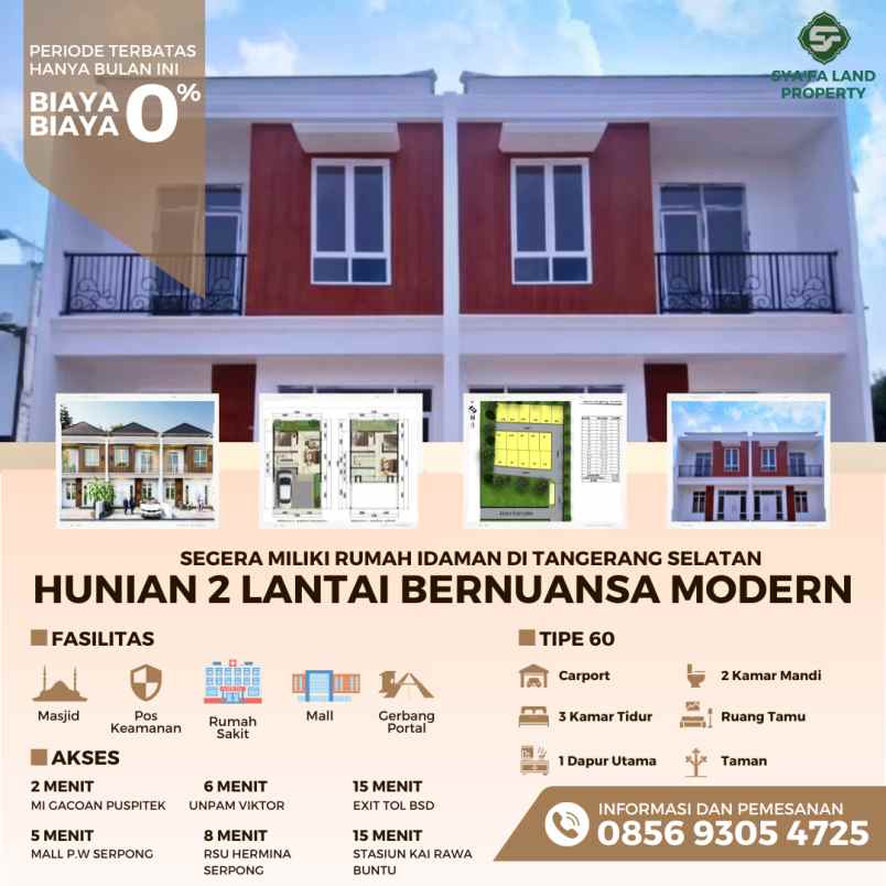 dijual rumah jl puspitek