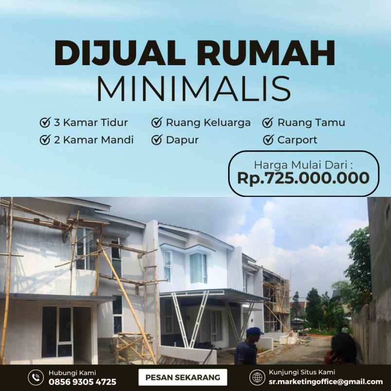 dijual rumah jl puspitek