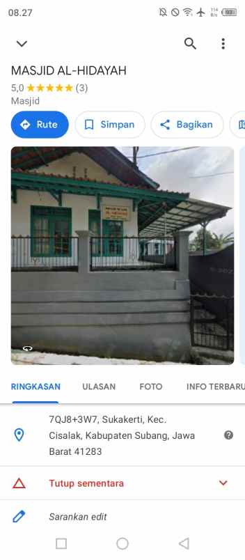 dijual rumah jl raya desa cisalak