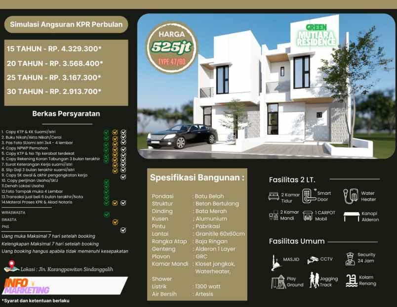 dijual rumah jln karangpawitan sindang