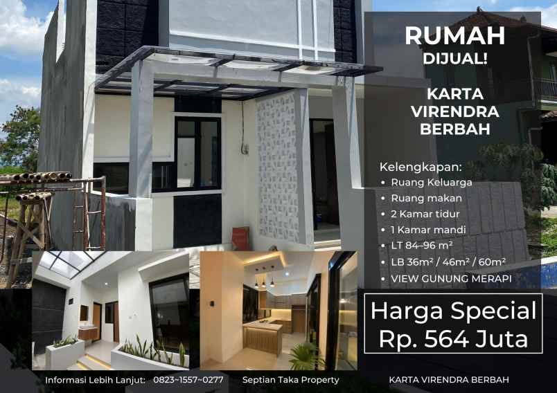 dijual rumah karta virendra jl utama pd