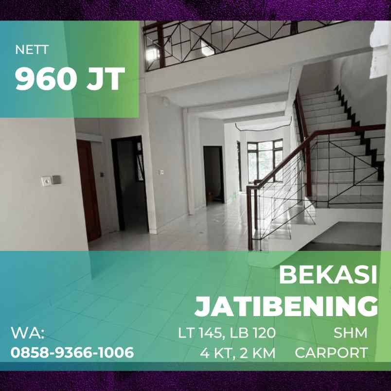 dijual rumah kemang buntu jatibening