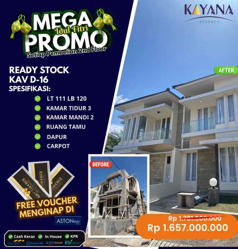 dijual rumah permata garden regency 2