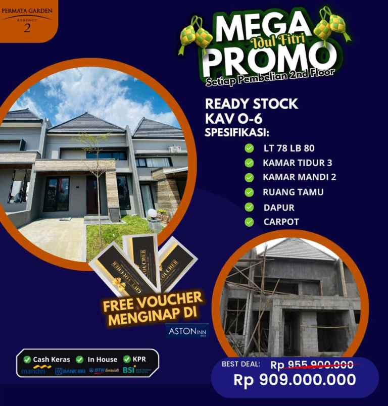 dijual rumah permata garden regency 2