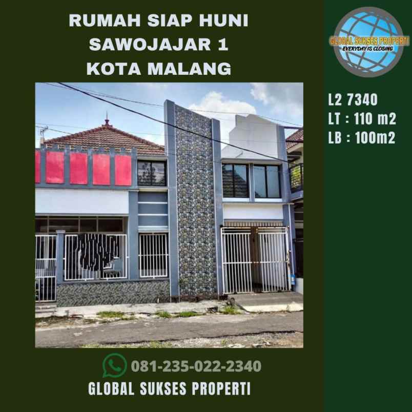 dijual rumah sawojajar 1