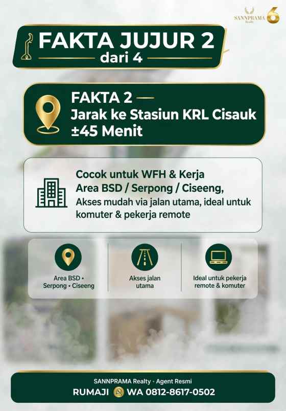 dijual rumah sma 1 ciseeng putat nutug