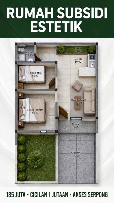 dijual rumah sma 1 ciseeng putat nutug