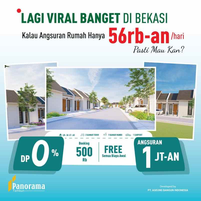 dijual rumah sumberjaya tambun selatan