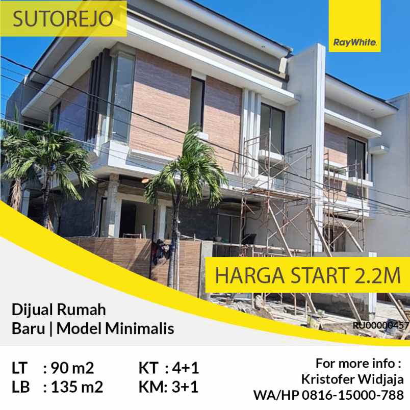 dijual rumah sutorejo prima mulyorejo