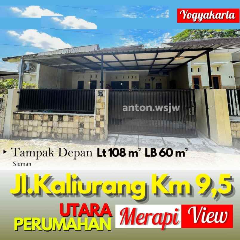 dijual rumah utara perum merapi view rt