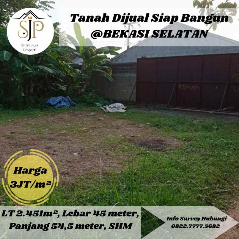 dijual tanah bekasi selatan kota bekasi