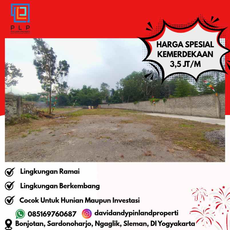 dijual tanah bonjotan sardono harjo