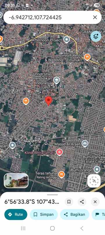 dijual tanah cibiru indah