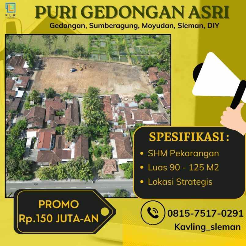 dijual tanah gedongan sumberagung