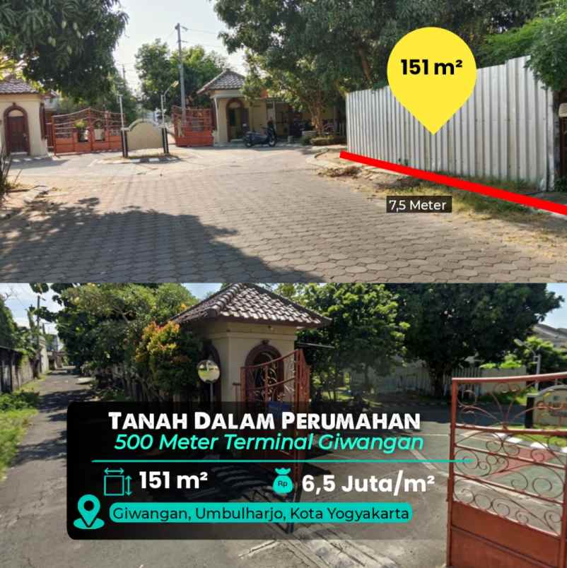 dijual tanah giwangan
