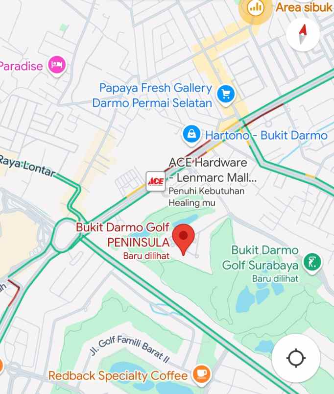 dijual tanah jalan bukit darmo golf