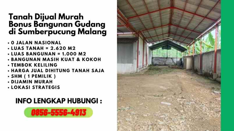 dijual tanah jalan raya ngebruk barat