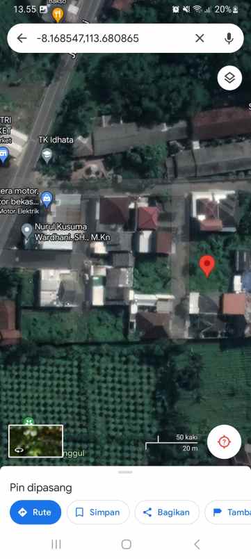 dijual tanah jalan teratai 47 kavling b11