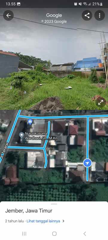 dijual tanah jalan teratai 47 kavling b11